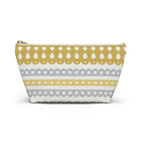 Ribbon Candy Accessory Pouch w T-bottom in Yellow